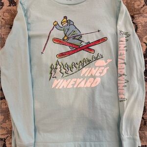 Vineyard Vines Kids' Aqua Ski Adventure Long Sleeve Tee, Boys Medium (12/14)